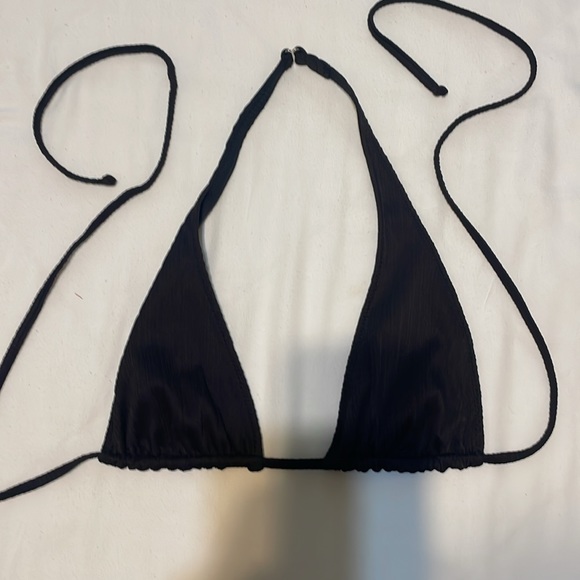 Frankies Bikinis Halter Bikini Top black size small - Picture 2 of 6